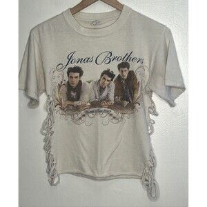 Jonas Brothers 2009 World Tour Shirt 2 Sided Size Small Island Cutout Festival